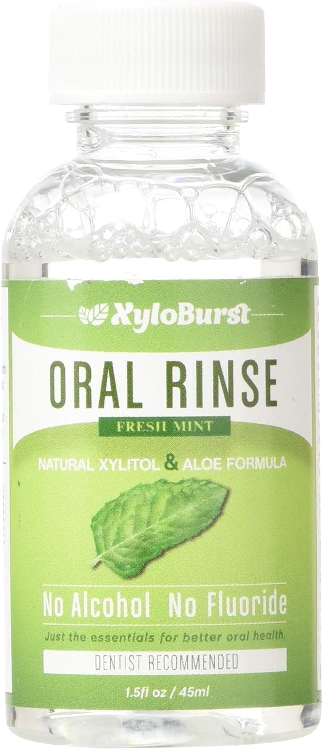 Xyloburst Oral Rinse Mouthwash - Natural Xylitol Mouthwash | Fluoride Free Mouth Wash | Alcohol Free Mouthwash | Fresh Mint Mouth Rinse | SLS Free | 3-Pack